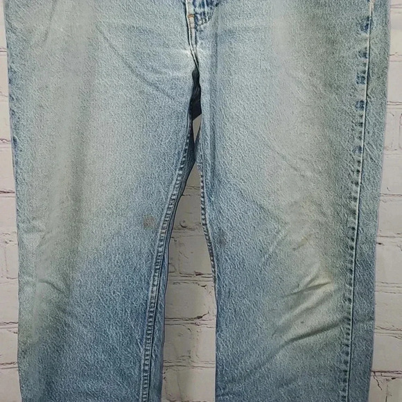 Vintage Levis 505 Orange Tab Light Wash Regular Fit Straight Leg Jean Size 40x30 - Picture 9 of 13